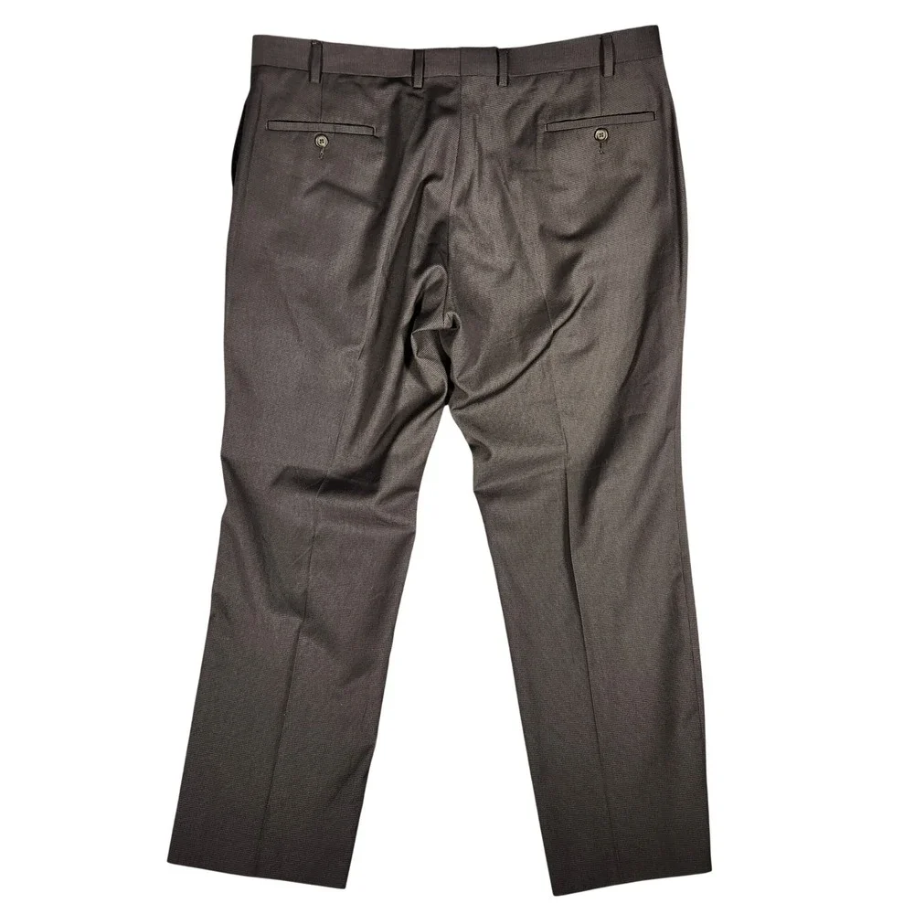 Ralph‎ Lauren Dress Pants Mens 40x30 Grey Excellent Flat Front Micro Pattern